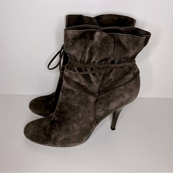 Calvin Klein Brown Hannah Suede Booties - Picture 1 of 4